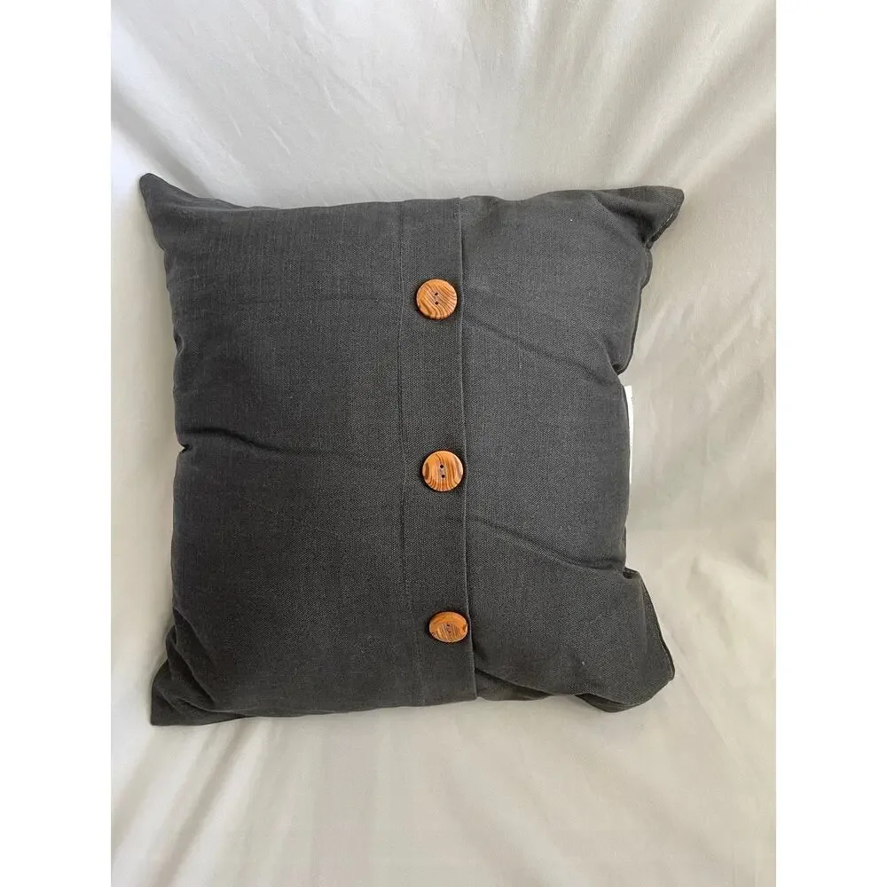 2 Decorative Accent Pillows In New Condition Gray White